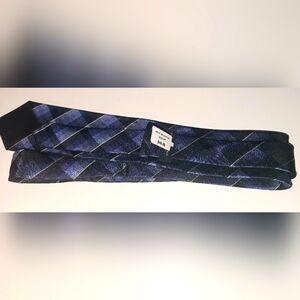 Men's Brand New Pronto Uomo Tie Black Blue Shades Geometric-design BNWT!!✨️